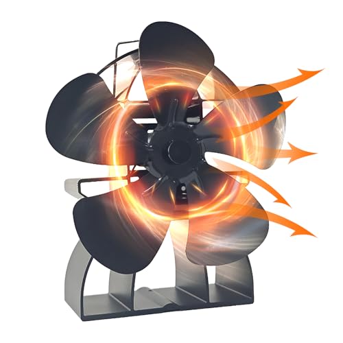 Liakyunf Holzkaminventilator, wärmebetriebener Ofenventilator - Warmluft-Umwälzventilator - Nicht elektrischer, leiser, thermischer, umweltfreundlicher Ventilator für Holz, Holzbrenner, Heimholz Liakyunf Holzkaminventilator, wärmebetriebener Ofenventilator - Warmluft-Umwälzventilator - Nicht elektrischer, leiser, thermischer, umweltfreundlicher Ventilator für Holz, Holzbrenner, Heimholz von Liakyunf