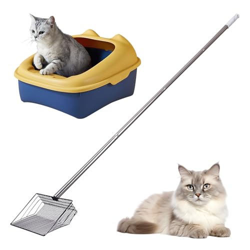 Liakyunf Hühnerkot Schaufel - Metall Reinigungswerkzeug Für Sand Einstreu,Ergonomische KOT-Schaufel mit Sieb für Geflügel Kleintierpflege Hinterhofwartung Haustierhaltung von Liakyunf