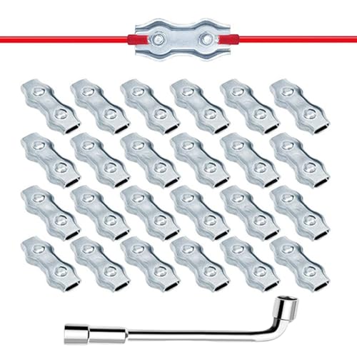 Liakyunf Poly-Seilverbinder, Draht-Spleißwerkzeug, M5, elektrisches Polyseil-Set, Kabelverbinder, Werkzeug für Zäune in der Landwirtschaft von Liakyunf
