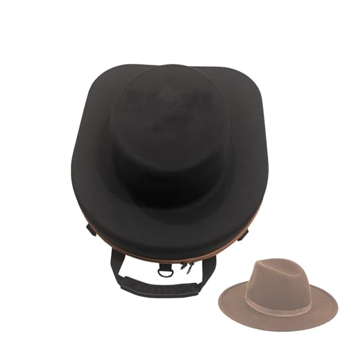 Liakyunf Reise Hut Etui | Cowboyhut Box | Bruchsicherer Cowboyhuthalter | Cowboyhut Aufbewahrungsbox Für Die Meisten Cowboy-Hüte, Ausgestattet Mit Einem Tragegriff, Schultergurt von Liakyunf