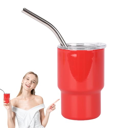 Liakyunf Spaß Shotgläser, 90ml Trinkbecher Mit Strohhalm, Edelstahlflaschen Für Spirituosen, Tee, Whisky & Hochzeitsparty Deko von Liakyunf