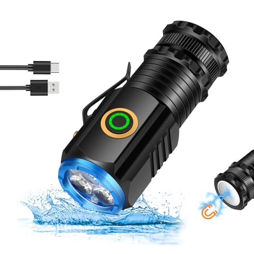 Mini-Taschenlampe mit dreiäugigem Monster, LED TaschenlampeKlein Extrem Hell 2000, Aufladbar Taschenlampen, 6 Beleuchtungsmodi, IPX6, Mini Torch Wasserdicht Handlampe Flashlight für Notfälle Camping von Liamostee