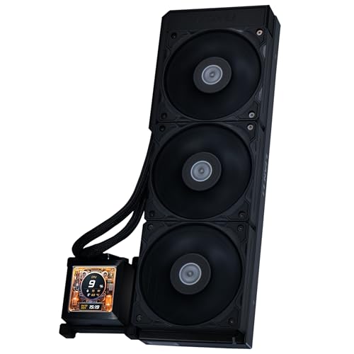 Lian Li HydroShift LCD 360S - 360mm Radiator AIO Wasserkühlung - 3x 120 mm PWM Hochleistungs-Lüfter - 2,88" LCD Display - CPU Wasserkühler für Intel LGA 1700 - AMD Sockel AM4 / AM5 - schwarz von Lian Li