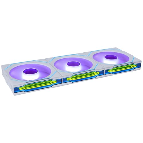 Lian Li UNI FAN SL-INF Wireless Lüfter 120mm Weiß | 3er Pack PWM-Gehäuselüfter mit Controller, ARGB-Beleuchtung & Unendlichkeitsspiegel, Stecksystem, Hoher Airflow, Leise von Lian Li