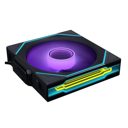 Lian Li UNI Fan SL-Infinity Wireless - 120 - Einzelpack (Reverse Blade) - 2,4 GHz Wireless Signal ARGB Lüftersteuerung - Double Infinity Mirror - Schwarz (G99.12RSLIN1W1B.in) von Lian Li