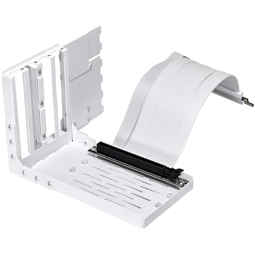 Lian Li VG4-4-V2W - Universelles Vertikales GPU-Kit, Grafikkartenhalterung mit 4 Slots, inkl. PCie 4.0 Riser Kabel, kompatibel mit den meisten ATX-Gehäusen - weiß von Lian Li