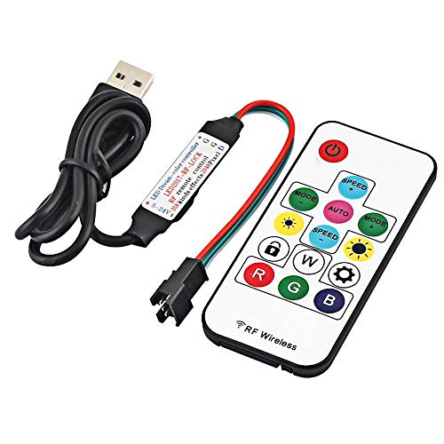 WS2812b Controller Mini RF Fernbedienung DC5-24V LED USB RF Controller 14KEY Geeignet für 0,5M-10M ws2811 WS2812b LED-Streifen WS2812b Controller Mini RF Fernbedienung DC5-24V LED USB RF Controller 14KEY Geeignet für 0,5M-10M ws2811 WS2812b LED-Streifen von LianGSanSan