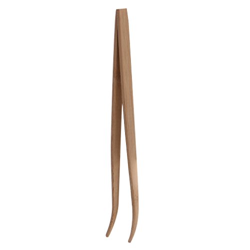 Abgewinkelte Futterzange für Reptilien, 28 cm, Bambus, umweltfreundlich von Liancany