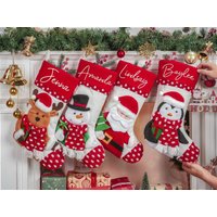 2025 Embroidered Christmas Stockings, Personalized 3D Stockings, Family Stockings With Name, Monogram Stocking, Holiday Decor von Lianetze