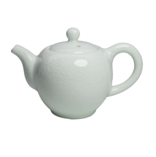 Liang baobao Porzellan-Teekanne, 340 ml, kleine Teekanne, chinesische Tradition, Eisriss-Glasur, Keramik-Teekessel (weiß), TER001 von Liang baobao