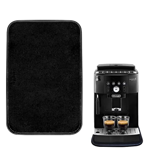 LiangMai Größe 44x28cm Schwarz Unterlage für Kaffeemaschine Anti-Rutsch Matte Kaffeevollautomat De'Longhi Magnifica S Smart ECAM 230.13.B/De'Longhi Magnifica S ECAM 22.110.B von LiangMai