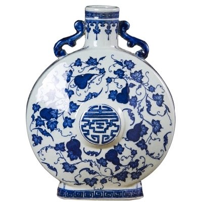 Große Vase aus antikem Porzellan, blau und weiß, chinesischer Stil, Xuanguan antike Ornamente von Liangliang988