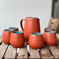 Wrenetta Krug Mit 6 Bechern von LiannaKlassenArt