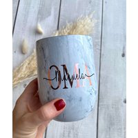 Personalisierter Thermobecher | Tasse in Marmor Optik Kaffeebecher To Go Geschenk Für Oma & Opa von LiannoShop