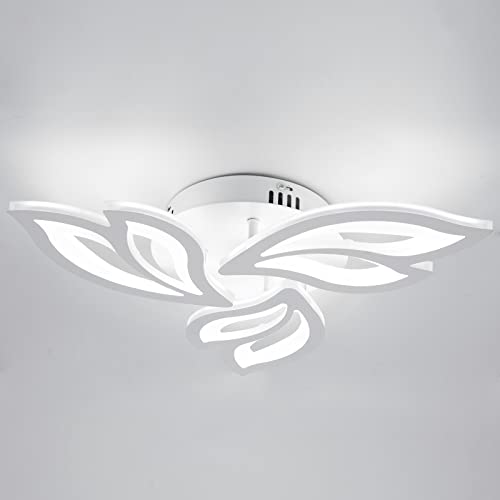 LED Kronleuchter Moderner Deckenleuchte LED 36W Blütenblatt Acryl LED Pendelleuchten für Badezimmer Wohnzimmer Schlafzimmer, Kaltweißes Licht 6500K von Lianye