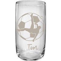 Personalisiertes Fußball Trinkglas Für Jungen - Mit Namen & Datum Auf W. 2 Motive Größen Spülmaschinenfest, Geschenk F. Fußballer von LiasWerkstatt