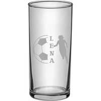 Trinkglas Mit Fußball Motiv Für Mädchen, Graviert, Namen Personalisiert, Geschenk Kleine Oder Große Fußballerinnen, Art.-Nr. Tgfm2 von LiasWerkstatt