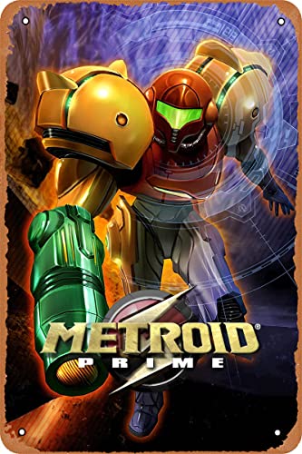 Libalght Metroid Prime Game Poster Vintage Gaming Art Blechschild Wanddekoration Schild 20,3 x 30,5 cm von Libalght