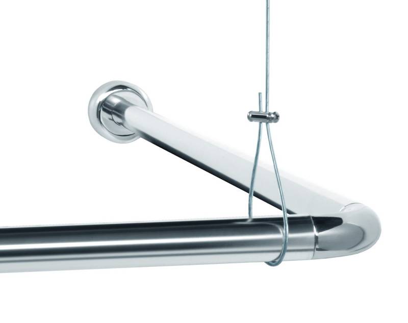 Libaro Duschvorhang stange Duschstange L-Form & U-Form Duschvorhangstange Badewanne Breite 160 cm, Universal-Set Duschvorhangstangen Badewannen Eck-Duschen L & U-Form von Libaro