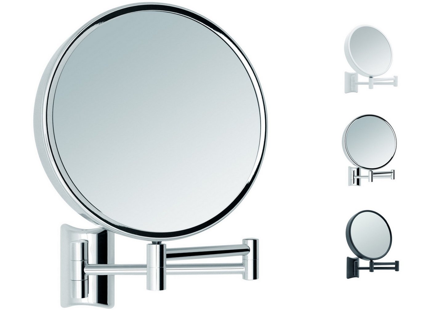 Libaro Kosmetikspiegel Imola, 360° Schminkspiegel Wandmontage doppelseitig mit Vergrößerung 3x & 10x von Libaro