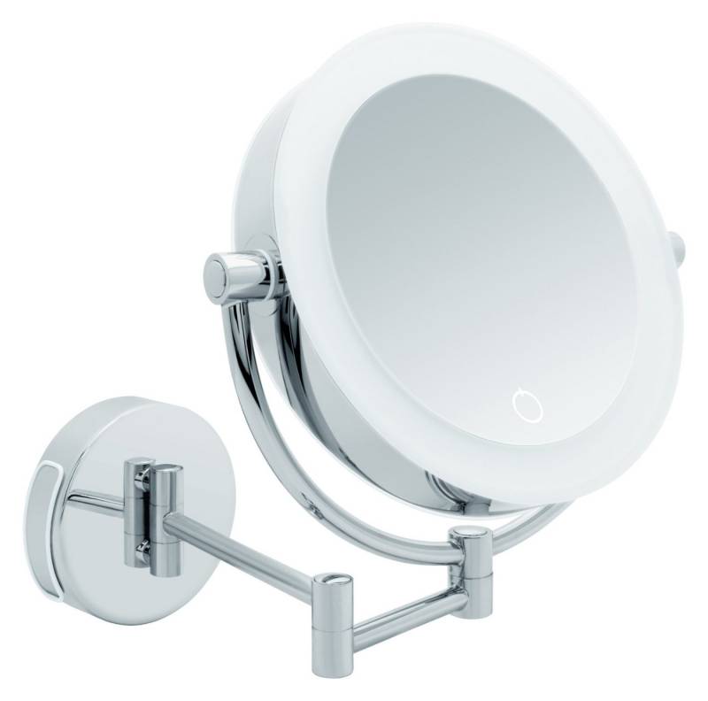 Libaro Kosmetikspiegel mit Beleuchtung TOKIO LED Schminkspiegel 5-fach 10-fach Vergrößerung, XXL Vergrößerungsspiegel dimmbar Schminkspiegel mit Batterie oder USB von Libaro