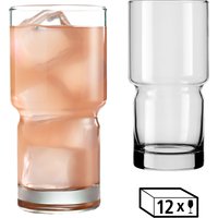 LIBBEY Gläser-Set "Cooler Glas -NEWTON- 592 ml, Ø: 8 cm, H: 16,5 cm, 12er Set", (Set, 12 tlg.), hochwertig verarbeitet, im modernen Design von Libbey