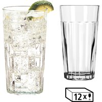 LIBBEY Gläser-Set "Cooler Glas -PANELED TUMBLERS- 355 ml, Ø: 8 cm, H: 13,5 cm, 12er Set" hochwertig verarbeitet, im modernen Design von Libbey