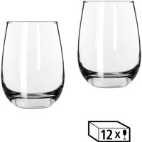 LIBBEY Gläser-Set "Libbey Weinglas, 12er Set -STEMLESS-", (Set, 12 tlg.), 451 ml, hochwertig verarbeitet, im modernen Design von Libbey