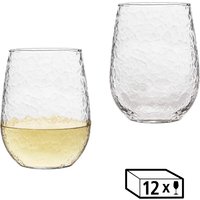 LIBBEY Gläser-Set "Libbey Weinglas 12er Set -STEMLESS-", (Set, 12 tlg.), 503 ml, hochwertig verarbeitet, im modernen Design von Libbey