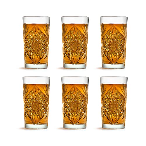 Libbey - Hobstar - Longdrinkglas, Cocktailglas, Wasserglas, Saftglas - 470 ml - Glas - 6er Set - bekannt aus den coolsten Hotels und Bars von Libbey