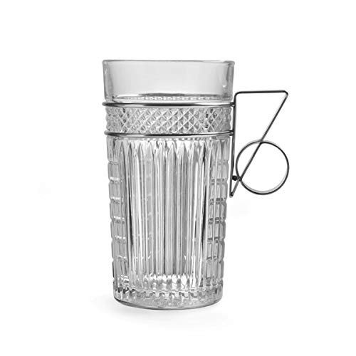 Libbey - Radiant - Kaffeebecher, Teebecher, Glühweinbecher - Becher für Heißgetränke - mit Art Deco Griff - 470 ml - 1 Stück von Libbey