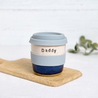 Personalisierte Kurz Keramik Reisebecher von LibbyBallardCeramics