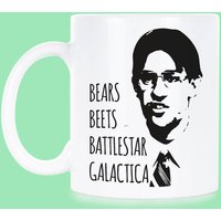 Bären Battlestar Becher Bär Rüben Jim Halpert Dwight Rübe Galactica Cup von LibbysDesignStore