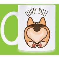 Corgis Hintern Becher Tasse Flauschige Kaffee Welsh Geschenk Cup von LibbysDesignStore