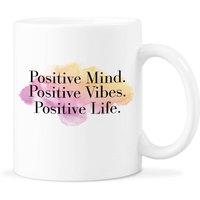 Motivierende Positive Mind Kaffeetasse Für Tägliche Inspiration Vibes von LibbysDesignStore