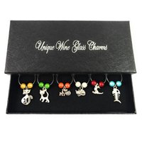Katzenliebhaber Weinglas Charms Handgefertigt Von Libby's Market Place von LibbysMarketPlace