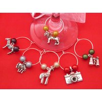 Safari Weinglas Charms Handgefertigt Von Libby's Market Place von LibbysMarketPlace