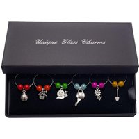 Set Aus 6 Handgefertigten Garten-Weinglas-Charms von LibbysMarketPlace