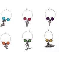 Set Aus 6 Handgefertigten Weinglas-Charms Am Meer Set Aus 6 Handgefertigten Weinglas-Charms Am Meer von LibbysMarketPlace