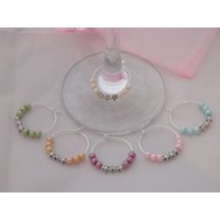 Set Mit 6 Handgefertigten Sternen-Weinglas-Charms Set Mit 6 Handgefertigten Sternen-Weinglas-Charms von LibbysMarketPlace