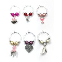 Set Mit 6 Handgemachten I Love Essex Design Weinglas Charms von LibbysMarketPlace