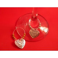 Set Mit Zwei Happy Anniverary Weinglas Charms Set Mit Zwei Happy Anniverary Weinglas Charms von LibbysMarketPlace