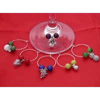 Set Von 6 Handgemachten Früchten Weinglas Charms Set Von 6 Handgemachten Früchten Weinglas Charms von LibbysMarketPlace