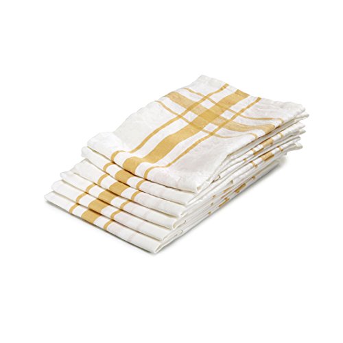 Libeco Home Leinen Geschirrtücher Camaret 70x70cm (6-er Set), Gold von Libeco Home