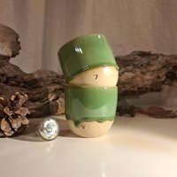 Espressotasse Oder Set "Seegras' Groß Und Naturschön in Grün Mit Herz | Doppelter Espresso Cortado, Beigefarbener Ton Spots von LibelluleC