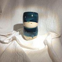 Espressotasse Oder Set Stormy Sea Groß Und Naturschön in Blau-Grün Mit Herz | Doppelter Espresso Cortado, Beigefarbener Ton Spots Espressotasse Oder Set Stormy Sea Groß Und Naturschön in Blau-Grün Mit Herz | Doppelter Espresso Cortado, Beigefarbener Ton Spots von LibelluleC