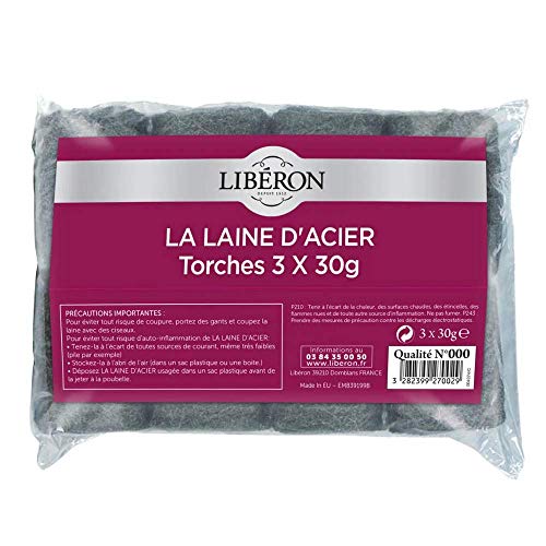 Liberon 004374 Stahlwolle Nr. 000 – Wachs – 3 x 30 GR Liberon 004374 Stahlwolle Nr. 000 – Wachs – 3 x 30 GR von Libéron