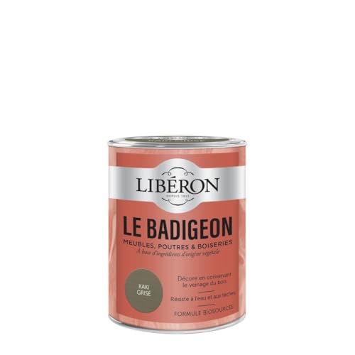 Libéron Le Badigeon Möbelstücke, Balken und Holzvertäfelungen, Khaki, Grau, 250 ml von Libéron