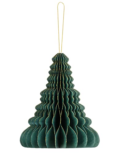 Wiederverwendbare Deko Tannenbaum Ornament Wabenball Wabenbälle aus Pappe Deko Weihnachten Weihnachtsbaum grün zum Hängen oder Stellen Höhe 20cm von Libetui