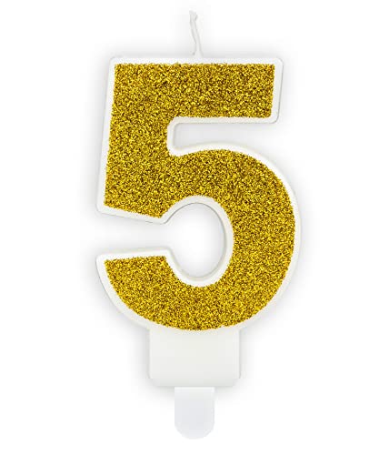 Kerze 5. Geburtstag goldene Geburtstagskerze 5 Zahlenkerze 5 Glitzer Kerze Zahl 5 Geburtstag Mädchen Junge 5. Geburtstag Kerze 5 Gold Kerze 5. Geburtstag goldene Geburtstagskerze 5 Zahlenkerze 5 Glitzer Kerze Zahl 5 Geburtstag Mädchen Junge 5. Geburtstag Kerze 5 Gold von Libetui